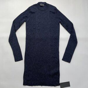 $395 Diesel Black Gold Women’s Manila Pullover Dress Metallic Blue Size XS